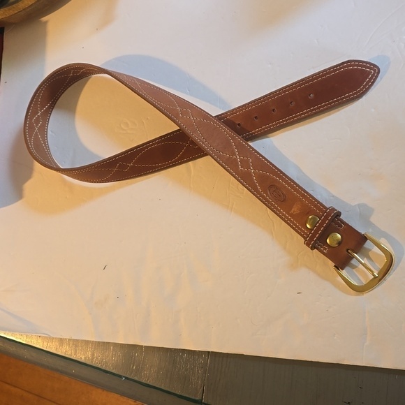 Mens Classic Old West BAKER Belt HAND stitching Premium Belt Sz.L/XL - Picture 4 of 9